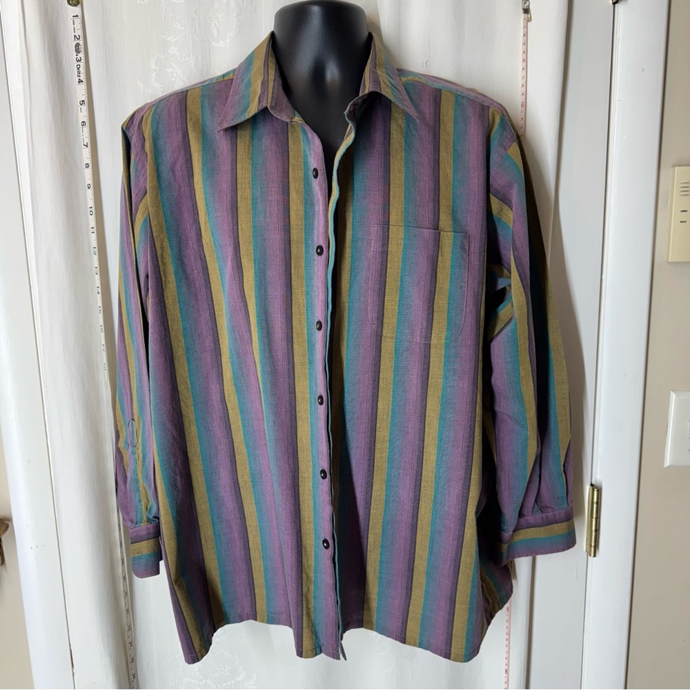 Vintage Men's Countess Mara New York Striped Button Down